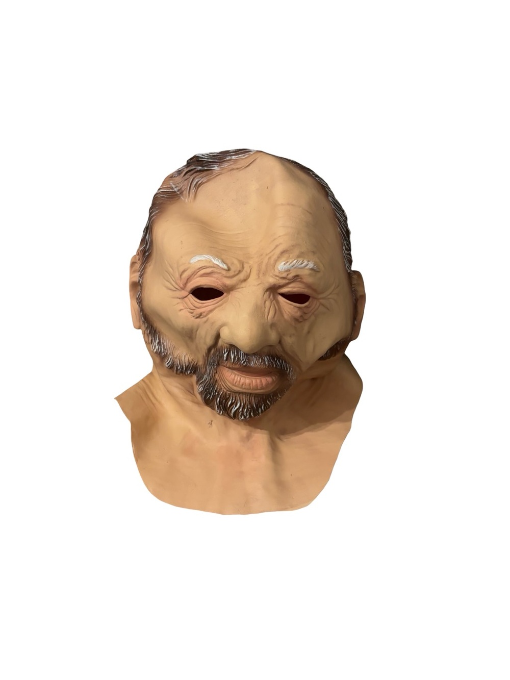Halloween Costume Men's Realistic Elderly Face Mask - Flesh Tone